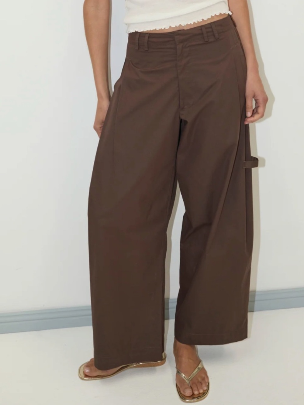 Deiji Studios TAB PANT DARK BROWN